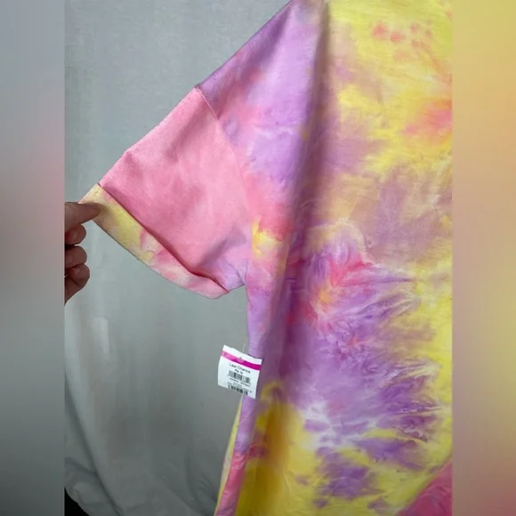 ELODIE TIE DYE CREW NECK T-SHIRT DRESS Size Small NWT - Picture 10 of 17